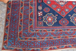 Caucasian Baku shirvan rug wonderful colors and very good condition all orginal size is 2,65x1,83 cm ( 104'' x 72'' inches ) Circa 1900         