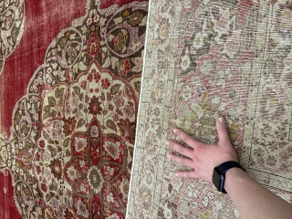 Decorative Old madallion locket carpet 9”x12’3” feet ( 2,74x3,75 cm ) nice colors and nice conditions all original AVAILABLE if need any more information please contact DM - E-mail  sahcarpets@gmail.com   ...