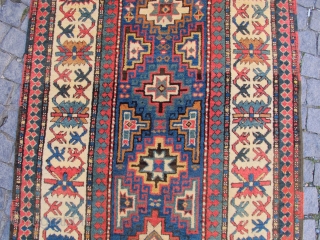 Antique Armenian Kasak Gallery carpet with Armenian words.
Full pile, excellent condition.
Size: 3,72 x 1,12 cm // 12 ft 3 in X 3 ft 8 in.
Circa 1880-90.       