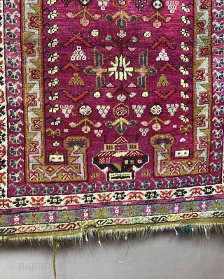 Antique prayer rug wonderful colors and very good condition all original AVAILABLE if need any more information please contact DM - E-mail  sahcarpets@gmail.com  or WhatsApp +905358635050 
Thank you very much  ...