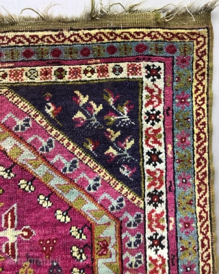 Antique prayer rug wonderful colors and very good condition all original AVAILABLE if need any more information please contact DM - E-mail  sahcarpets@gmail.com  or WhatsApp +905358635050 
Thank you very much  ...