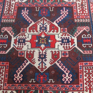 Antique Caucasian Kasem Ushak Rug Circa 1910                          