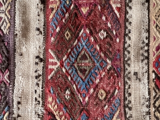 Antique Central anatolian kilim Jajim very nice colors and nice condition all original circa 1860-1870                  