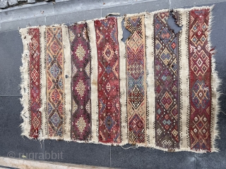 Antique Central anatolian kilim Jajim very nice colors and nice condition all original circa 1860-1870                  