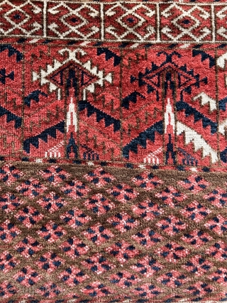 Old Turkoman Engsy rug nice colors and nice conditions all original AVAILABLE if need any more information please contact DM - E-mail  sahcarpets@gmail.com  or WhatsApp +905358635050 
Thank you very much  ...