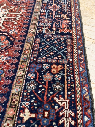 Antique Karaja Rug 4’4”x6’1” feet ( 1,35x1,87 cm ) very nice colors large border and nice conditions all original AVAILABLE if need any more information please contact DM - E-mail  sahcarpets@gmail.com  ...