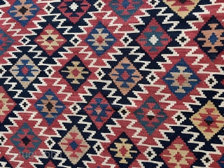 Old Caucasian Shirvan Kilim nice colors and nice conditions all original AVAILABLE if need any more information please contact DM - E-mail  sahcarpets@gmail.com  or WhatsApp +905358635050 
Thank you very much  ...