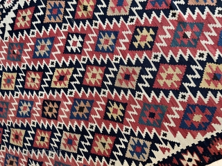 Old Caucasian Shirvan Kilim nice colors and nice conditions all original AVAILABLE if need any more information please contact DM - E-mail  sahcarpets@gmail.com  or WhatsApp +905358635050 
Thank you very much  ...