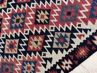 Old Caucasian Shirvan Kilim nice colors and nice conditions all original AVAILABLE if need any more information please contact DM - E-mail  sahcarpets@gmail.com  or WhatsApp +905358635050 
Thank you very much  ...