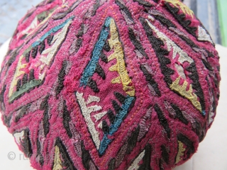 Turkoman hat wonderful colors and very good condition all original Circa 1880                     
