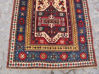 Caucasian Fakhrolo Kasak rug all original wonderful colors and excellent condition  Circa 1880                   