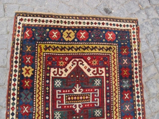 Caucasian Fakhrolo Kasak rug all original wonderful colors and excellent condition  Circa 1880                   