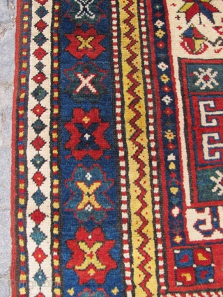 Caucasian Fakhrolo Kasak rug all original wonderful colors and excellent condition  Circa 1880                   