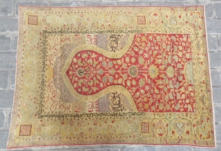Antique Topkapi design Kaysery rug very nice conditiom all original  Circa 1900                    