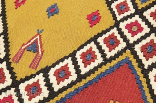 Antique Manastir Kilim wonderful colors and excellent condition all original size 1.10x70 cm circa 1890-1900                  