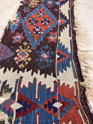 Antique Adana kilim fragment very nice colors all original AVAILABLE if need any more information please contact DM - E-mail  sahcarpets@gmail.com  
Thank you very much #ottomanneo 
 #kubarugs
#mutedcolor 
#antiqueruglove
#antiquerugshop
#antiquecarpet
#antiquecarpets
#silkrug #vintagerug  ...