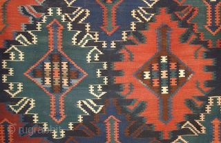 Kuba big Kilim wonderful colours and very good condition all orginal Circa 1910                    