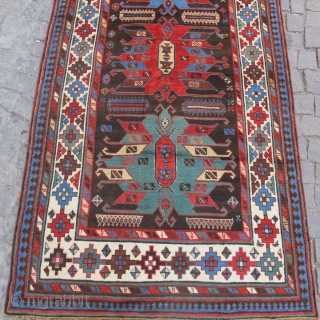 SOLD THANKS Caucasian Antique Talish aria Rug very nice colors and excellent condition all orginal Circa 1900 Wool & Wool             