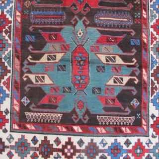 SOLD THANKS Caucasian Antique Talish aria Rug very nice colors and excellent condition all orginal Circa 1900 Wool & Wool             