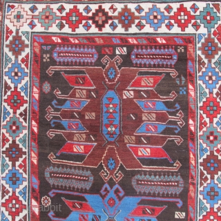 SOLD THANKS Caucasian Antique Talish aria Rug very nice colors and excellent condition all orginal Circa 1900 Wool & Wool             