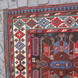SOLD THANKS Caucasian Antique Talish aria Rug very nice colors and excellent condition all orginal Circa 1900 Wool & Wool             