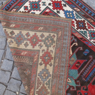 SOLD THANKS Caucasian Antique Talish aria Rug very nice colors and excellent condition all orginal Circa 1900 Wool & Wool             