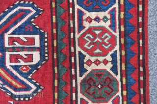 Kasak rug wonderful colors and very nice condition not full pile but in normal condition and size 3,06x1,38 cm Circa 1890-1900            