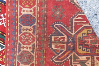 Kasak rug wonderful colors and very nice condition not full pile but in normal condition and size 3,06x1,38 cm Circa 1890-1900            