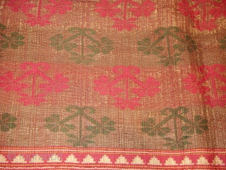 Antique Turkoman or Uzbek wonderful colours and silk and metalic thread  very fine Circa 1850 or 1860               