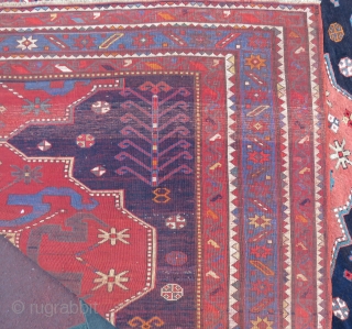 Antique caucassian cloudband kasak rug very nice colors and very good condition all original size 3,87x2,17 cm Circa 1910 it has arabic calander 1332         