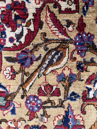 Antique Kashan silk rug 3’05”x5’7” feet ( 93x1,70 cm ) very nice colors and nice conditions all original AVAILABLE if need any more information please contact DM - E-mail  sahcarpets@gmail.com   ...