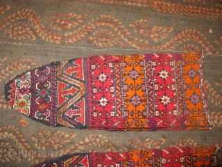 Caucasian Kuba SOCKS pair wonderful colours  and very old  wool and wool  size:0,40 X 0,15 cm    Circa 1900 or 1910       