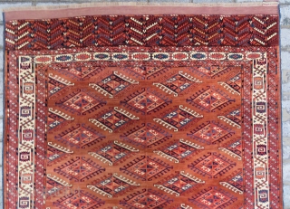 Turkoman Main Tyrnak GUL carpet wonderful colors and excellent condition all original , full pile  and very nice kilms two head size 3,23 x 1,90 cm and Circa 1900   