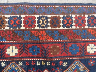 Antique Caucassian kuba shirvan rug very nice colors and all original size 1,96 x 1,22 cm Circa 1910               