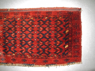 Turkmen-Ersari Torba, Middle 19th century, Graet natural colors, Good condition, Not resored, Size: 105 x 42 cm. 41" x 16.5" inch.            