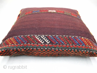 Kurdish Jaff bag, Circa 1900, Great condition, High pile, Natural colours, Not restored, Size: 65 x 60 cm. 25.6 x 23.6 inch.           