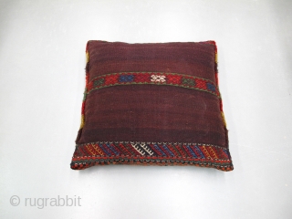 Kurdish Jaff bag, Circa 1900, Great condition, High pile, Natural colours, Not restored, Size: 65 x 60 cm. 25.6 x 23.6 inch.           