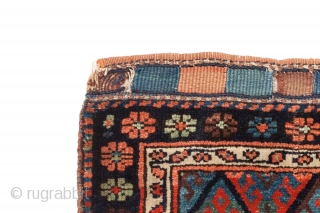 Kurdish Bag-face, Late 19th century, Great colours, High pile, Not restored, Size: 75 x 64 cm. ( 29.5 x 25.2 inch ) 
          