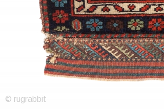 Kurdish Bag-face, Late 19th century, Great colours, High pile, Not restored, Size: 75 x 64 cm. ( 29.5 x 25.2 inch ) 
          