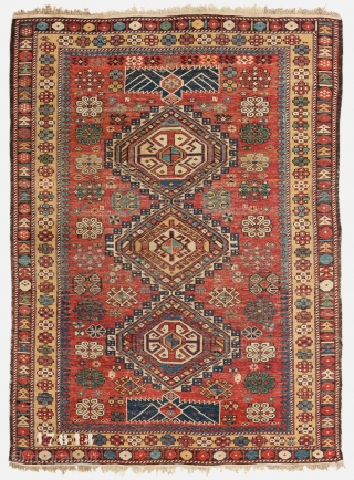 Shirvan rug, Late 19th century, Very good condition, All natural colours, Size: 148 x 110 cm. (58 x 43.5 inch).             