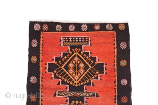 Decorative kilim from Morocco, Early 20th century, Great condition, Not restored, Size: 370 x 150 cm. (145 x 59 inch).             