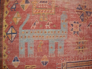 Antique Gabbeh Qashqai, 19th century, No repairs, 197 x 140 cm.                      