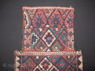 Kurdish Saddle-bag, NW Persian, Good condition with natural colors. Size: 50 x 28 cm. 19.7 x 11 inch.               
