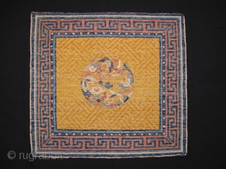 Ningxia-China sitting mat, late 19th century, Excellent condition, Not resrored, Size: 71 x 66 cm. 28"x 26".                