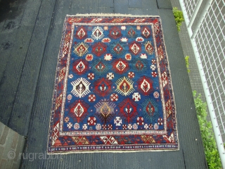 A Shirvan prayer rug, Circa 1900, Excellent condition, No repair, Sides and ends original, Not washed, High pile, Size 130 x 90 cm.          