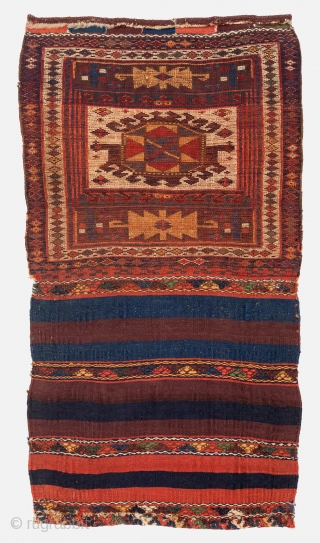 Kurdish bag/cushion, Great condition, Very good pile, All natural colours, Not restored, Size: 51 x 55 cm. ( 20.3 x 21.6 inch ), www.sadeghmemarian.com         