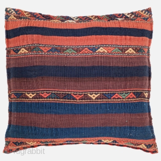 Kurdish bag/cushion, Great condition, Very good pile, All natural colours, Not restored, Size: 51 x 55 cm. ( 20.3 x 21.6 inch ), www.sadeghmemarian.com         