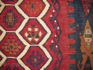 Antique Kilim from Anatolian-Malatya? 19th century, very good and original condition, Not restored, All natural colours, Size: 310 x 155 cm.            