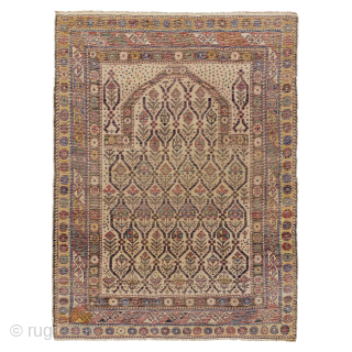 Daghestan prayer rug, Cira 1900, Good colour and condition, 134 x 105 cm. (52.7 x 41.3 inch.) www.sadeghmemarian.com               