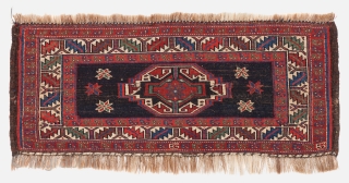 Veramin Mafrash panel, Late 19th century, All natural colours, High pile, Not restored, Size: 109 x 44 cm. ( 42.9 x 17.3 inch ).         